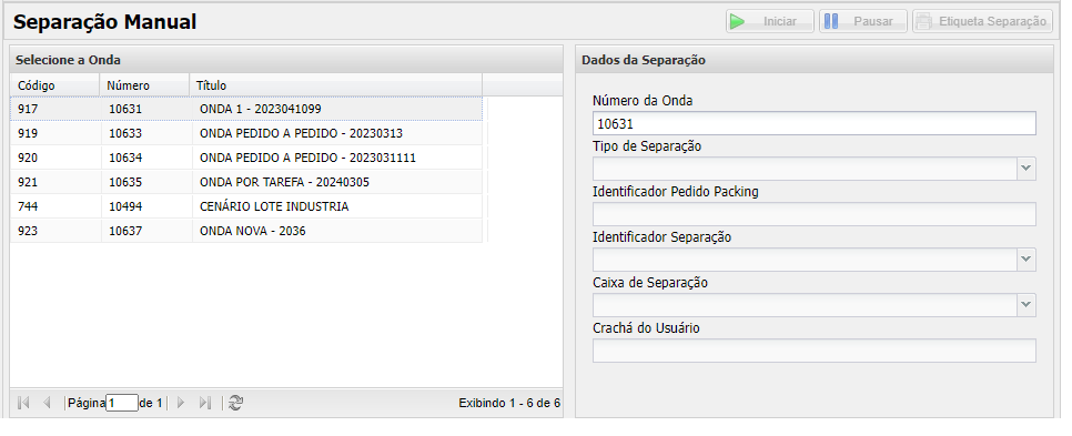 imagem da tela inicial